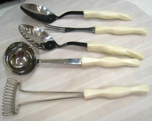 Cutco Pearl White Utensilien Set Löffel Gabel Schöpfkelle Schneebesen 1713 1712 1726 USA - Bild 1 von 6