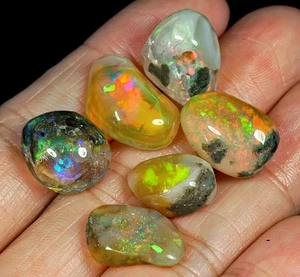 Muestra de cabina de ópalo de cristal pulido africano de 37,4 quilates para pulsera PYCB32 - Imagen 1 de 3