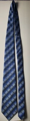 Corbata para hombre Van Hausen azul a cuadros 100 % poliéster Foto 1 de 4