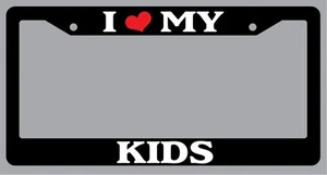 Black License Plate Frame I Heart My Kids Auto Accessory 966 - Picture 1 of 1