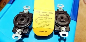 2 Stück Posten NEU Hubbell 3520 10A 250V 600VAC Twist Lock Buchse 5-DRAHT - Bild 1 von 4