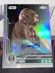 2023 Topps Chrome Star Wars #51 DEEP ROY AS YODA AUTO AUTOGRAPH Refractor JEDI