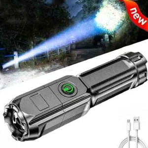 LED Zoomable IP44 Waterproof Lightweight Multi-Functional Flashlight - Picture 1 of 12