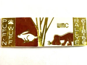 1966 PUFF 'N WUFF CAR RALLYE vintage automobile racing badge WMC - Salem, Oregon - Picture 1 of 3
