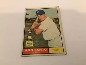Carta Baseball Ron Santo 1961 Topps #35 Alta Qualità All Star ROOKIE Card - Foto 1 di 2