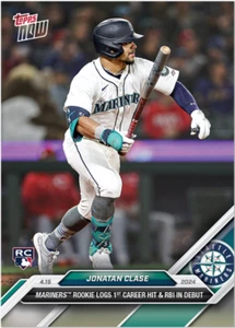 JONATAN CLASE - RC 1st Hit & RBI - 24 TOPPS NOW Card #83 - Mariners -🔥 IN STOCK - Picture 1 of 2