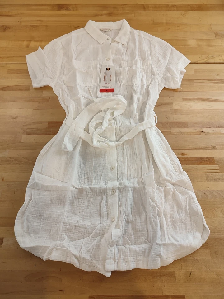 Weatherproof Vintage Ladies' Gauze Dress White Medium