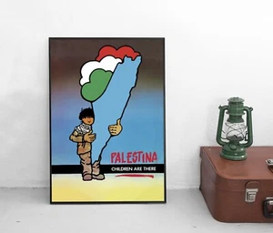 Propaganda Poster Palestine Children Kinder Krieg Palästina Israel Gaza - Bild 1 von 3