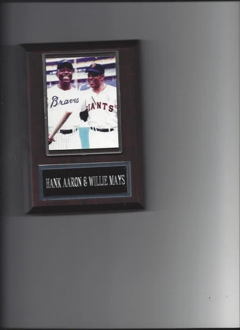 HANK AARON & WILLIE MAYS PLAQUE BASEBALL ATLANTA BRAVES SAN FRANCISCO GIANTS MLB Cover