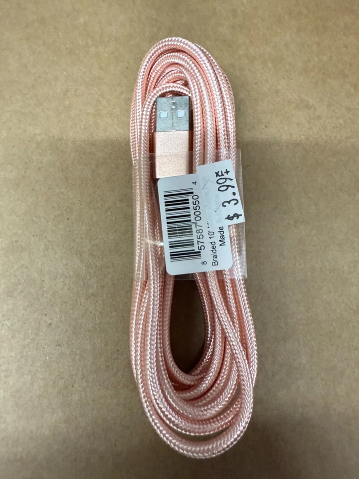 10Ft Micro USB Fast Charger Data Sync Cable Cord For  Android Samsung - Image 1 of 1