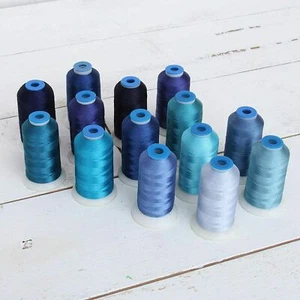 RAYON MACHINE EMBROIDERY THREAD SETS - 18 SETS AVAIL - 1000M CONES - 40WT - Picture 1 of 37