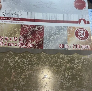 12x12 Mercury Glass (textured foil look) 24 Sheets Paper Pad NEW - Picture 1 of 5