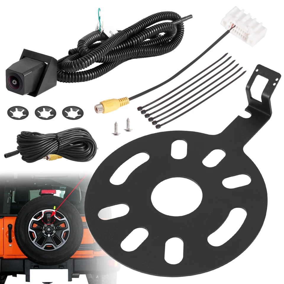 Car Rear View Back Up Camera Reverse Camera For 2007-2018 Jeep Wrangler Spare - Image 1 of 4