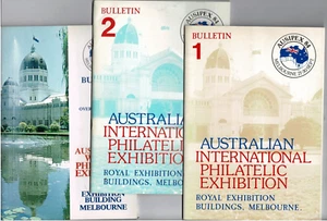 Stamp 1984 Australia AUSIPEX 84 set of 3 bulletins with events, advertisers etc - Bild 1 von 4