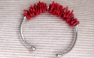 Bracciale donna vero corallo rosso naturale e argento 925 - Foto 1 di 6
