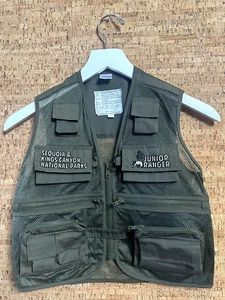 Kids Junior Ranger Sequoia Kings Canyon National Parks Vest Utility Cargo Hiking - Picture 1 of 3