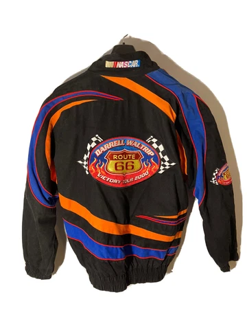 Vintage NASCAR Darrell Waltrip Rte 66 Victory Tour 2000 Hvy Canvas Jacket-Mens M Cover