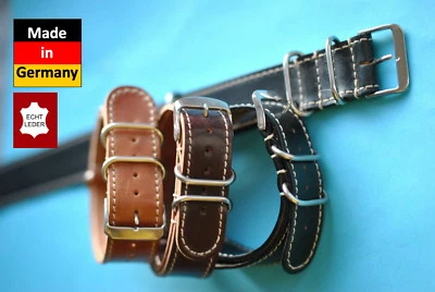 Horween Cordovan Shell Uhrenarmband 18mm Farbe Whiskey zum durchziehen / 74 - Bild 1 von 2