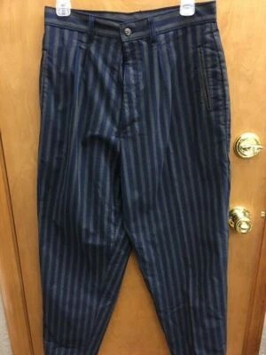 Pantalones informales para mujer Merona talla 12 100 % algodón a rayas A063 Foto 1 de 4