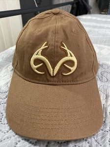 RealTree Antler Adjustable Brown Cap With Antlers Outdoor Cap - Picture 1 of 3