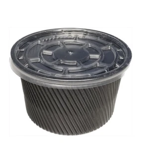 500 ml 400 Stk Suppenschale inkl. Deckel schwarz mit transparentem Deckel PP - Bild 1 von 1