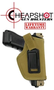 CHEAPSHOT Tactical Conceal Carry Khaki Holster FITS MP 9 SW COLT Glock17 19 USA - Picture 1 of 3