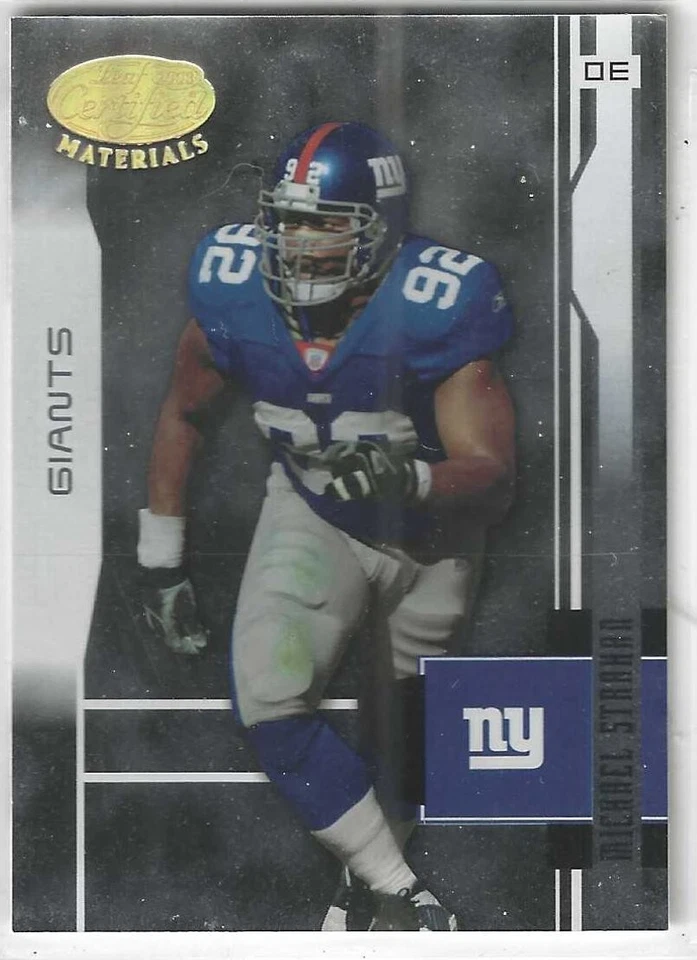 2003 Leaf Certified Materials #85 Michael Strahan New York Giants HOF Texas Sou - Image 1 of 1