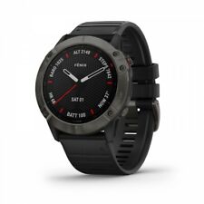 Garmin fenix 6X Sapphire Gps Watch Carbon Gray Dlc with Black Band 010-02157-10