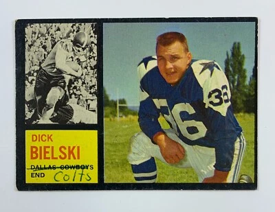 1962 Topps Football #43 Dick Bielski (Cowboys) 126E - Image 1 of 2