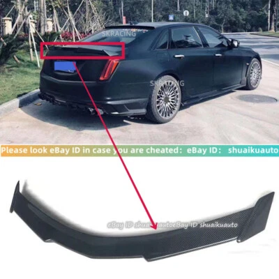Se adapta a Cadillac CT6 2016-2018 alerón trasero de fibra de carbono real alerón labio Foto 1 de 4