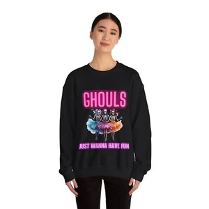 Ghouls Just Wanna Have Fun Adult Unisex Crewneck Halloween Sweatshirt  - Picture 1 of 41