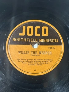 Seltener JOCO Northfield MN - 78RPM - Willie the Weeper/Barber Shop Akkord - Bild 1 von 4