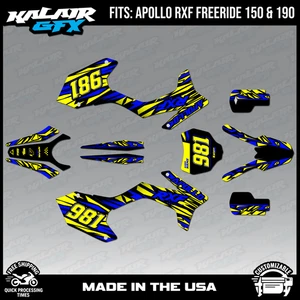 Kit de gráficos para Apollo RXF Freeride 150 190 serie Twitch - azul - Imagen 1 de 4