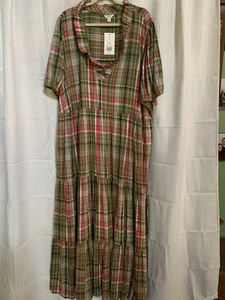 Vestido a cuadros Crown And Ivy para mujer 4X Wahoo - Imagen 1 de 12