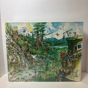 Gary Patterson Jigsaw Puzzle Great Outdoors Cartoon Vtg New 1981 550 pcs. 18x24 - Picture 1 of 8