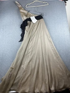 Watters & Watters Kleid Damen 10 Champagner Schwarz Chiffon Neckholder Langkleid 9592 - Bild 1 von 13