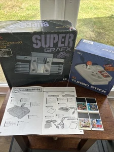 Nec Pc Engine Super Grafx Console P1-TG4 Turbo Stick And Four Games boxed - Picture 1 of 18