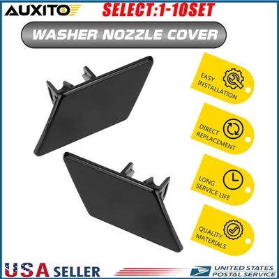 Cubiertas de boquilla de lavado de faros delanteros para BMW E90 325i 328i 335i 2006-2008 2-10X Foto 1 de 4