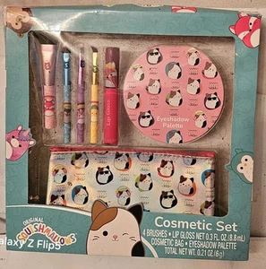 SQUISHMALLOWS COSMETIC Gift Set-Makeup-Lip Gloss-Eyeshadow Palette-4 Brushes - Picture 1 of 1