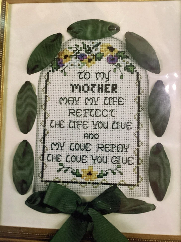 Bucilla Counted Cross Stitch Memory Mats "TO MY MOTHER" 8" X 10" new - Image 1 of 4