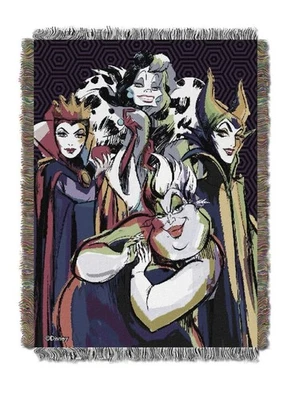 NEW WT Northwest Disney Villains Woven Tapestry Throw Blanket, 48" x 60" Ursula - Image 1 of 4