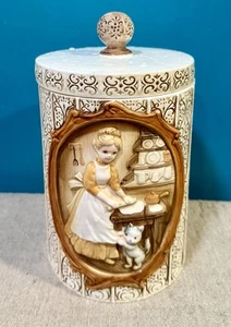Sears/Roebuck 1978 Ceramic 3-Piece Set Canister, Creamer, Napkin Holder - Picture 1 of 24