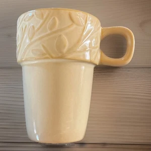 MercAsia 7er Set Keramik Stapelbar Nesting Hellbraun Kaffeebecher Tassen mit Ständer - Bild 1 von 3