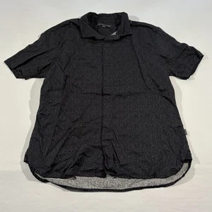John Varvatos Shirt Mens Black Paisley Print Button Cotton Casual Top Sz L - Picture 1 of 8