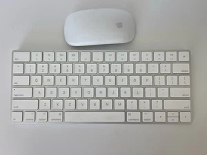 Apple Wireless A1644 Magic Keyboard+A1657 Magic Mouse White Working - Picture 1 of 7