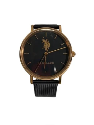 U.S. POLO ASSN. Quartz Analog Black Stainless Steel Casual Watch Excellent USA - Image 1 of 4