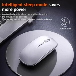 Portable Wireless Mouse Bluetooth-compatible 2.4GHz Dual Mode Computer Mice M#lk - Bild 1 von 30
