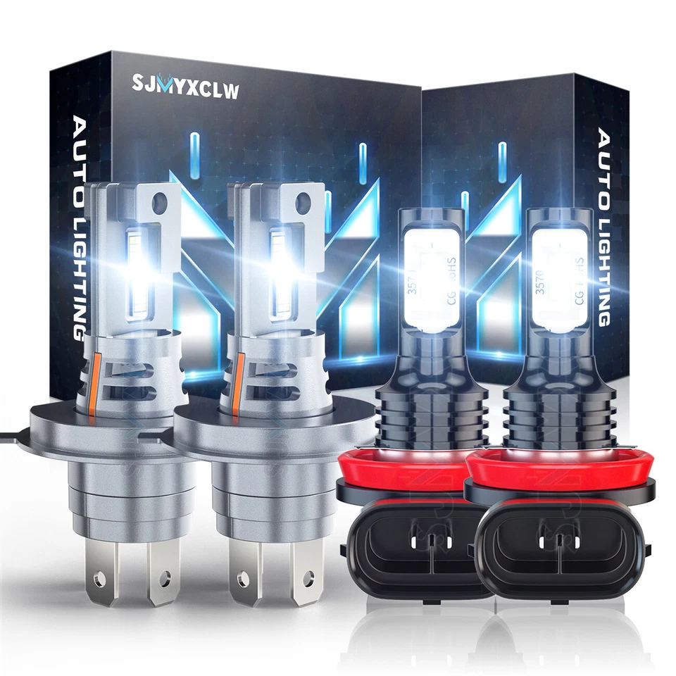 Kit de 4 faros LED haz alto/bajo + bombillas antiniebla para Honda Ridgeline 2006-2014 Foto 1 de 4