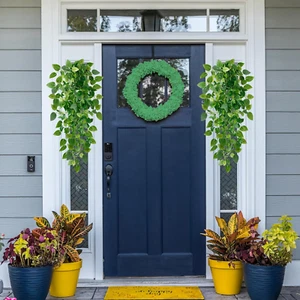 Fake Hanging Plants 2 Pcs Artificial Hanging Plants Fake Ivy Vine Faux Pothos... - Picture 1 of 1