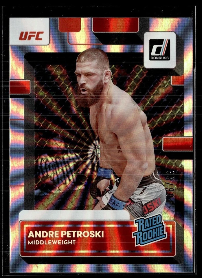 2023 DONRUSS UFC SILVER SPIRAL /99 RATED ROOKIE ANDRE PETROSKI - Image 1 of 1